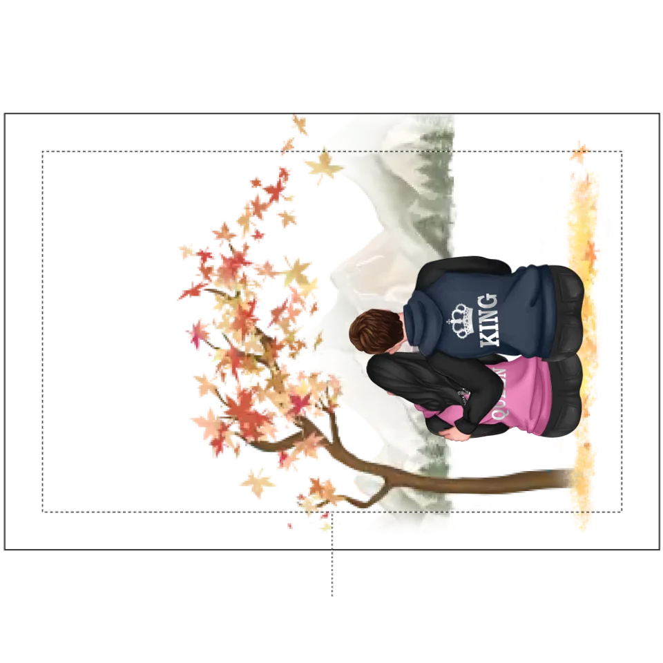 Personalized Blanket with Hood – Custom Couple Blanket for Cozy Moments