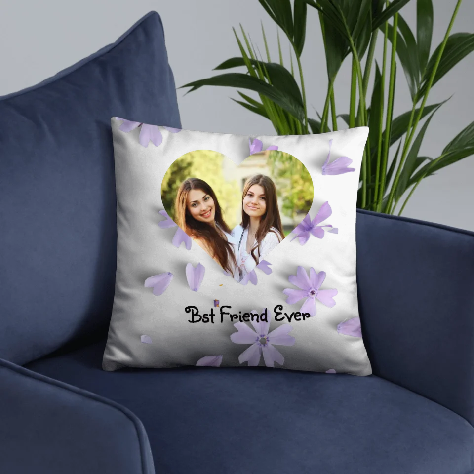 Heart-shaped throw pillow with photo
Photo pillow for Christmas gifts
Custom photo throw pillow for holidays
Heart-shaped throw pillow with photo
