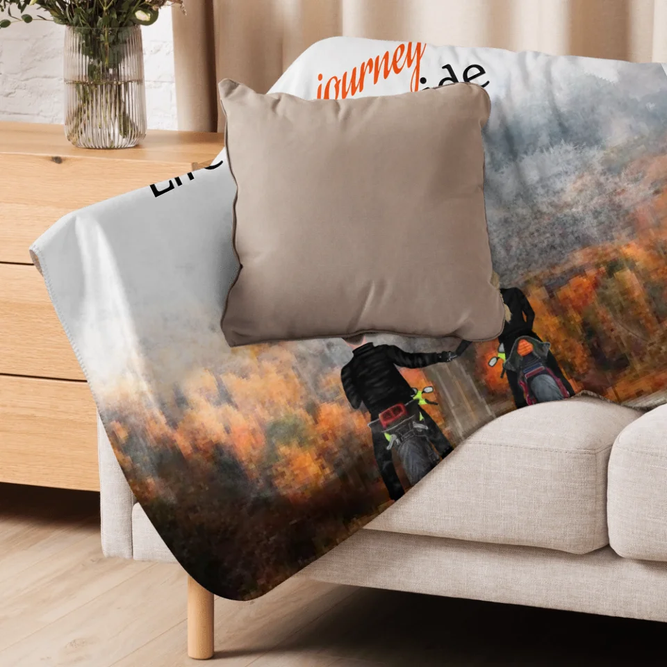 Personalized Landscape Blanket for Couples – Custom Photo or Design Throw for Two