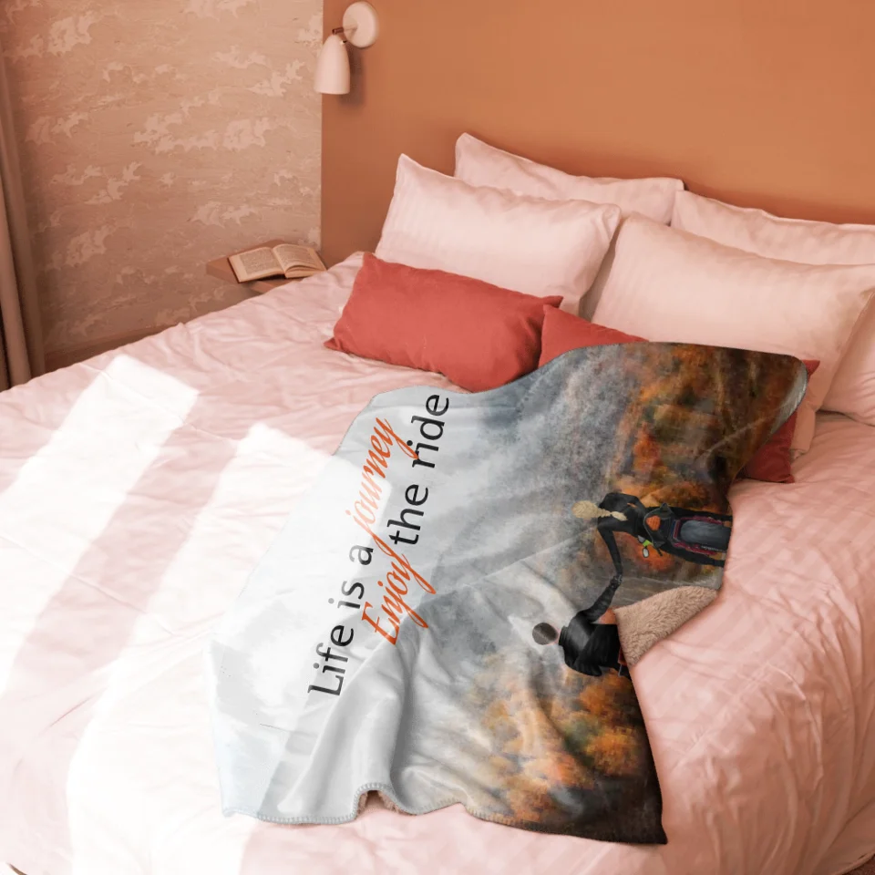 Personalized Landscape Blanket for Couples – Custom Photo or Design Throw for Two