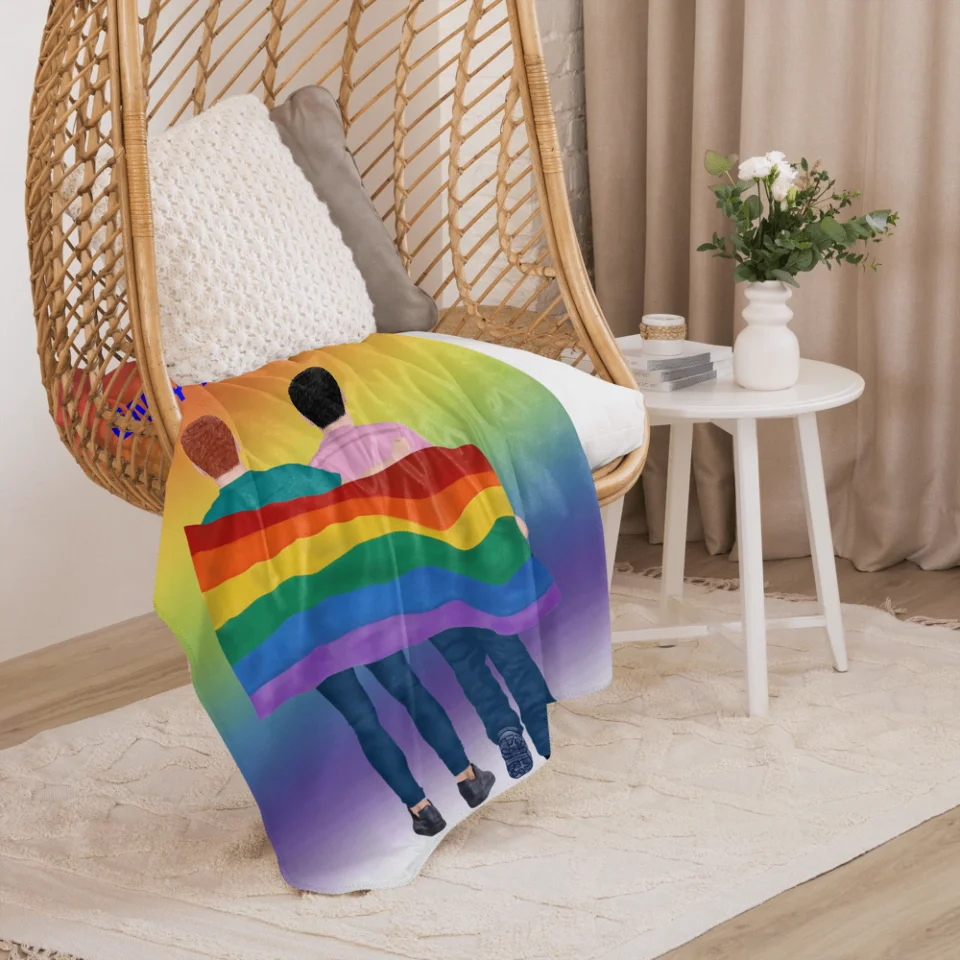 LGBTQ Clipart Blanket – Personalized Pride Gift with Custom Designs