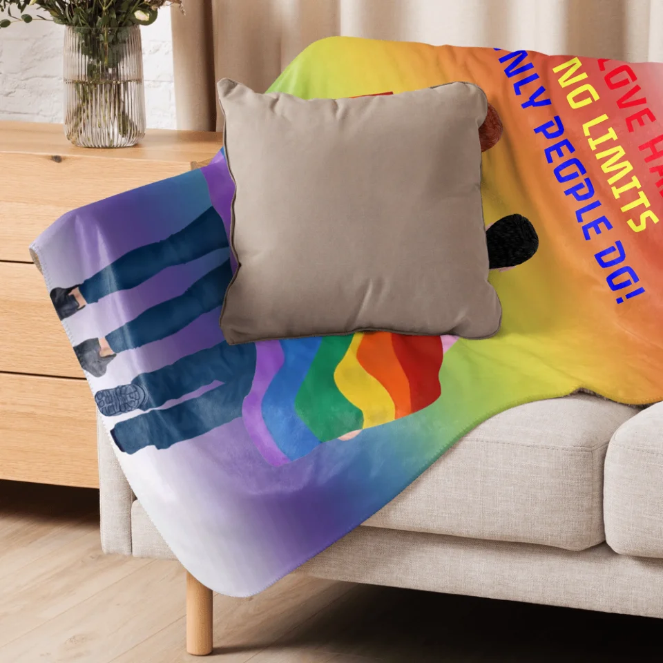 LGBTQ Clipart Blanket – Personalized Pride Gift with Custom Designs