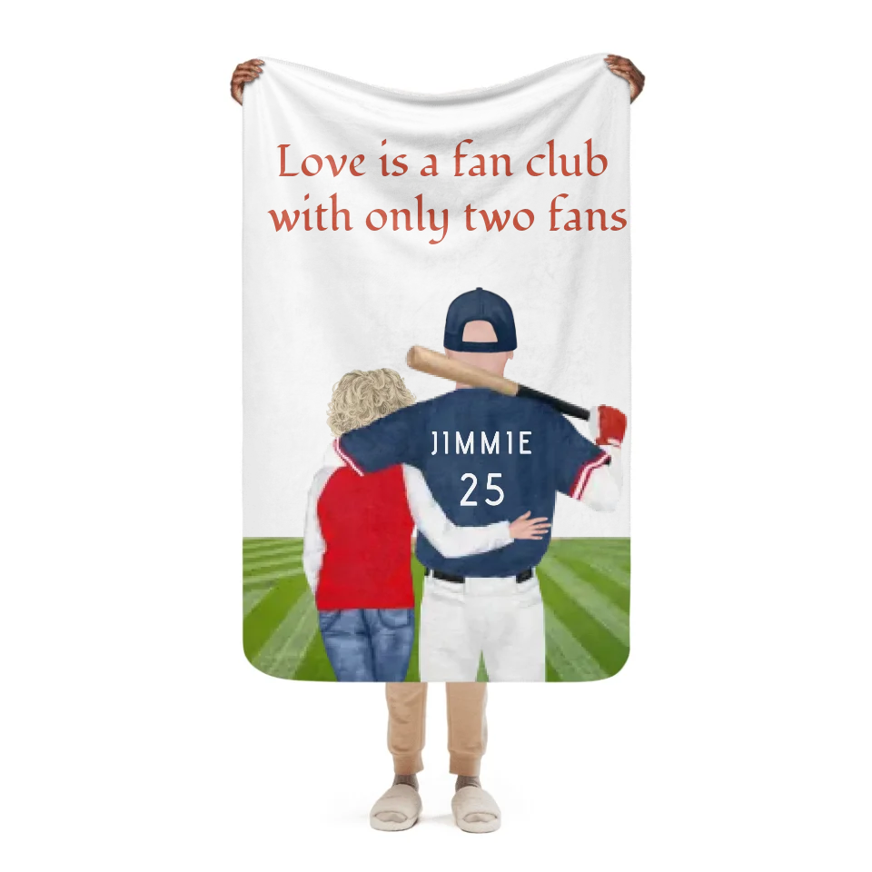 Personalized Baseball Blanket– Cozy Custom Sports-Themed Throw for Players & Fans