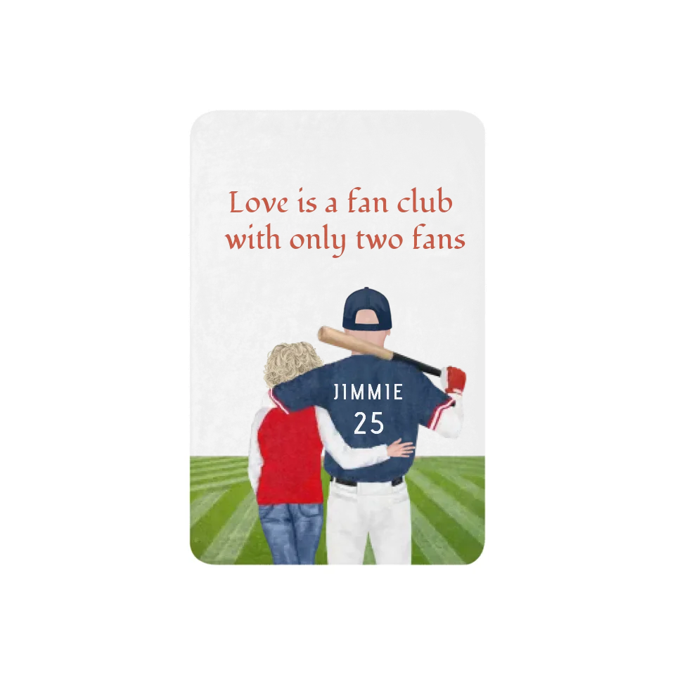 Personalized Baseball Blanket– Cozy Custom Sports-Themed Throw for Players & Fans