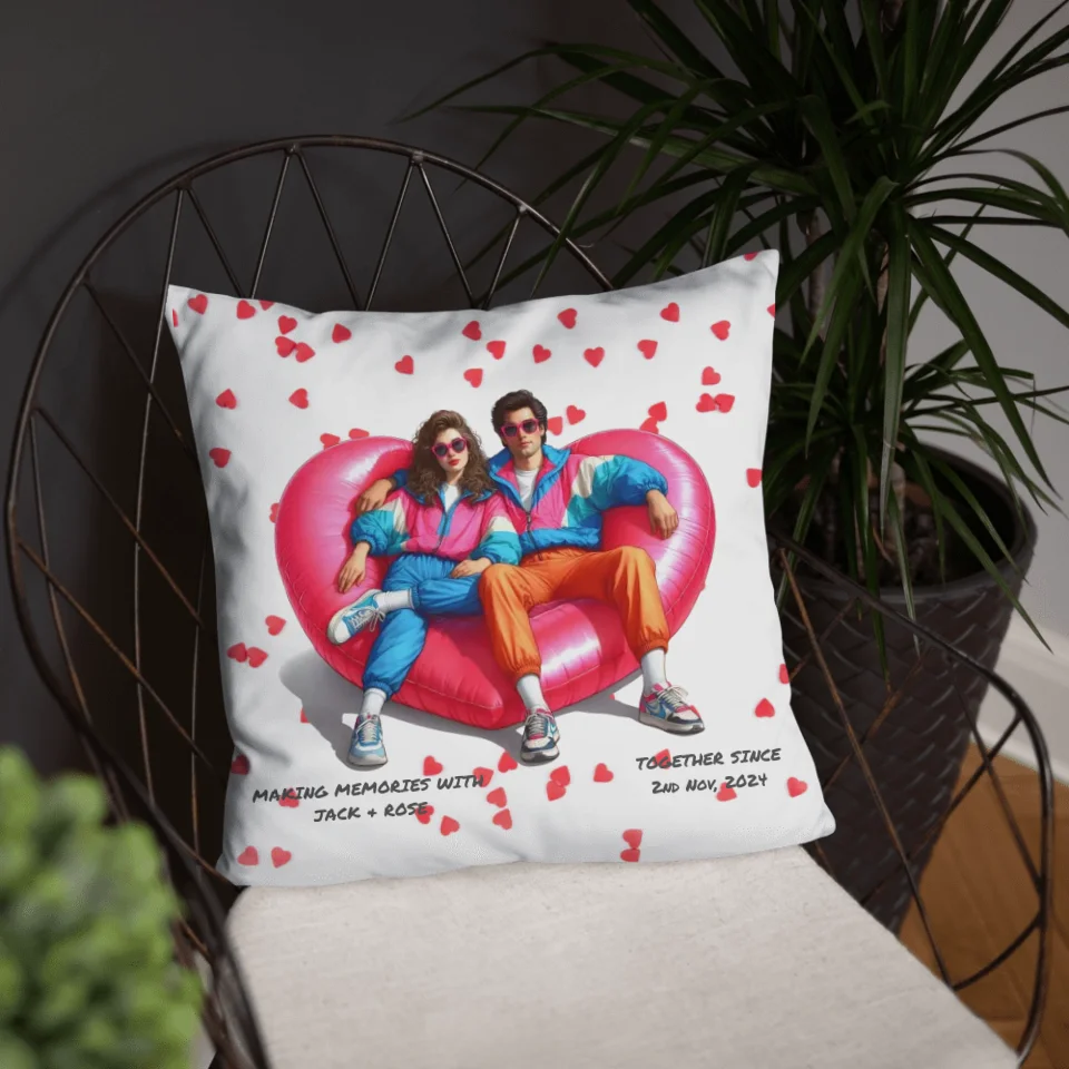 Personalized Couple Pillow – Custom Romantic Gift for Lovers