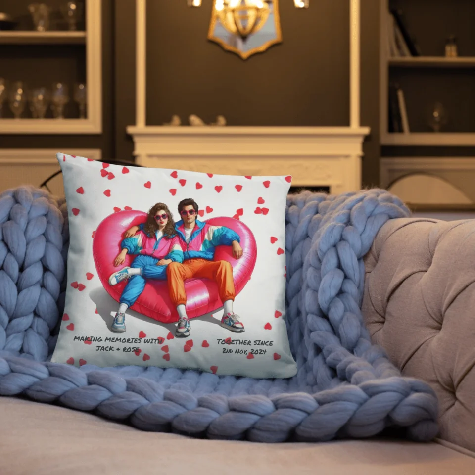 Personalized Couple Pillow – Custom Romantic Gift for Lovers