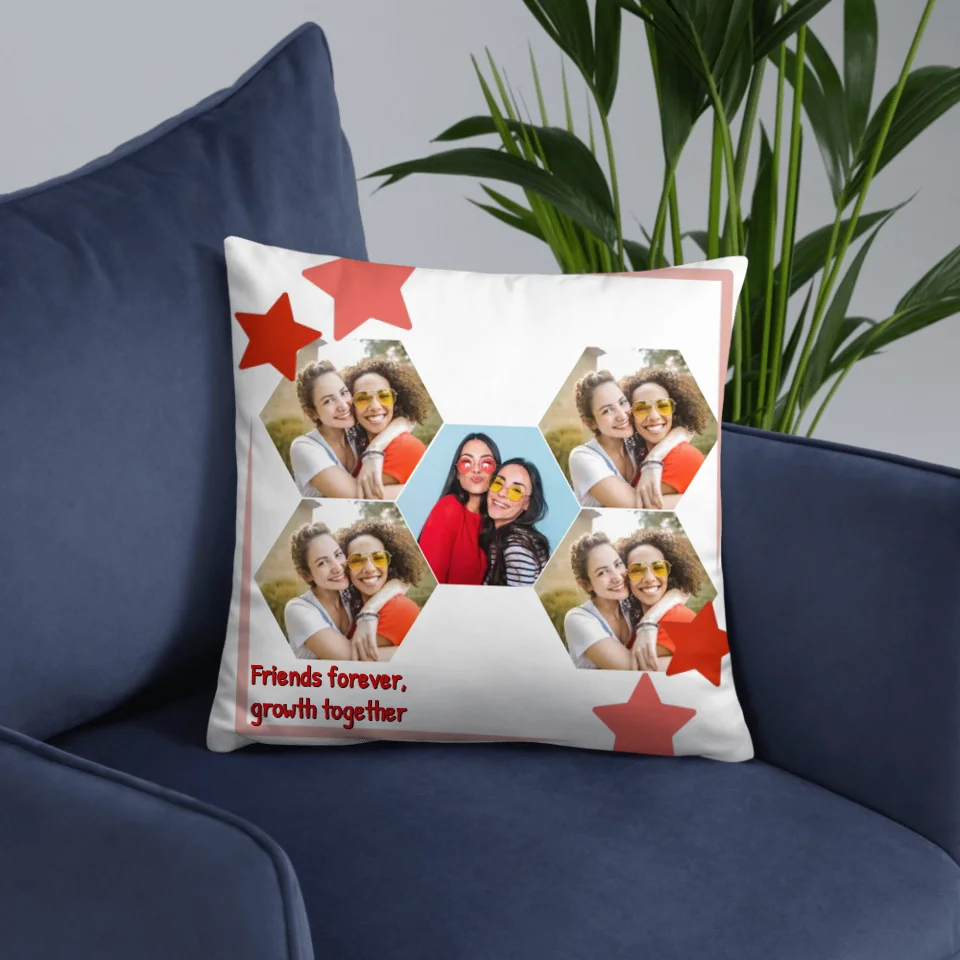 Personalized Photo Collage Pillow – Custom Upload Throw Pillow with Your Photos