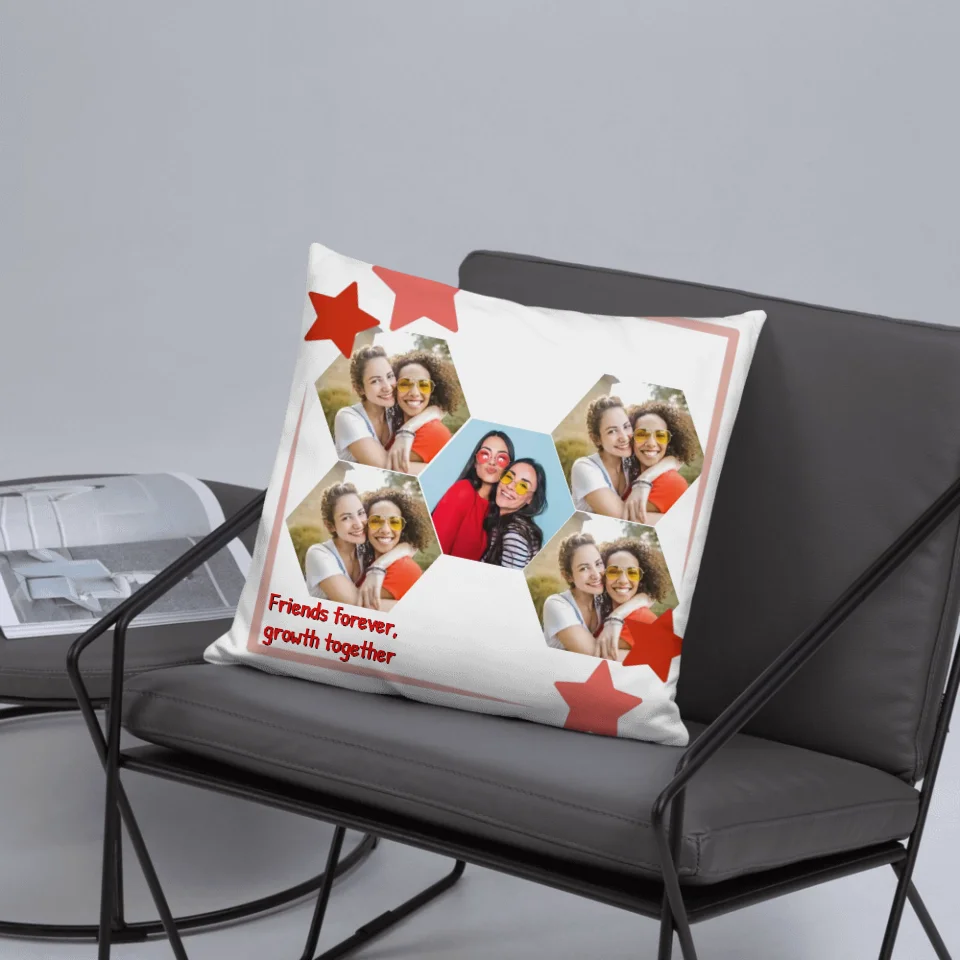 Personalized Photo Collage Pillow – Custom Upload Throw Pillow with Your Photos