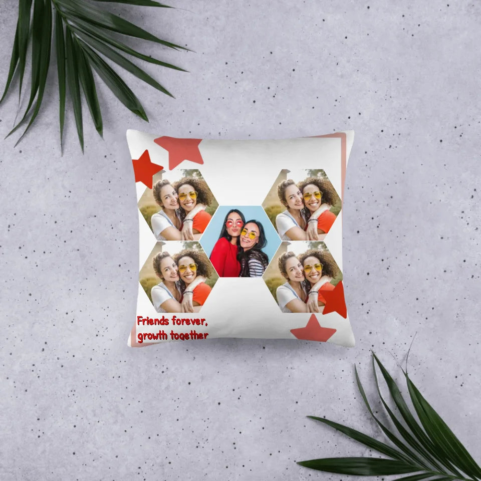 Personalized Photo Collage Pillow – Custom Upload Throw Pillow with Your Photos