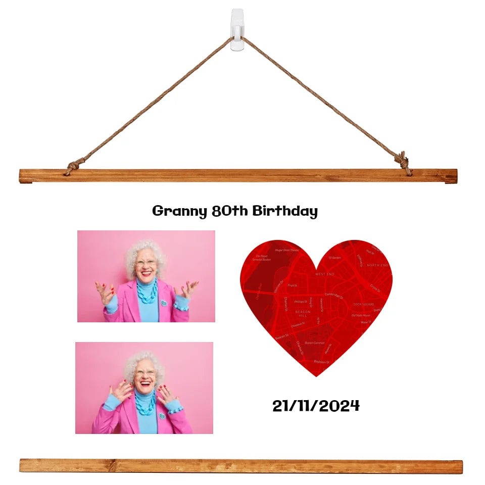 Happy birthday Wood Topped Wall Tapestry 
Granny’s 80th birthday frame
Custom 80th birthday frame for grandma
Personalized wood frame birthday gift
80th birthday wall tapestry for grandma
Granny birthday gift personalized frame

