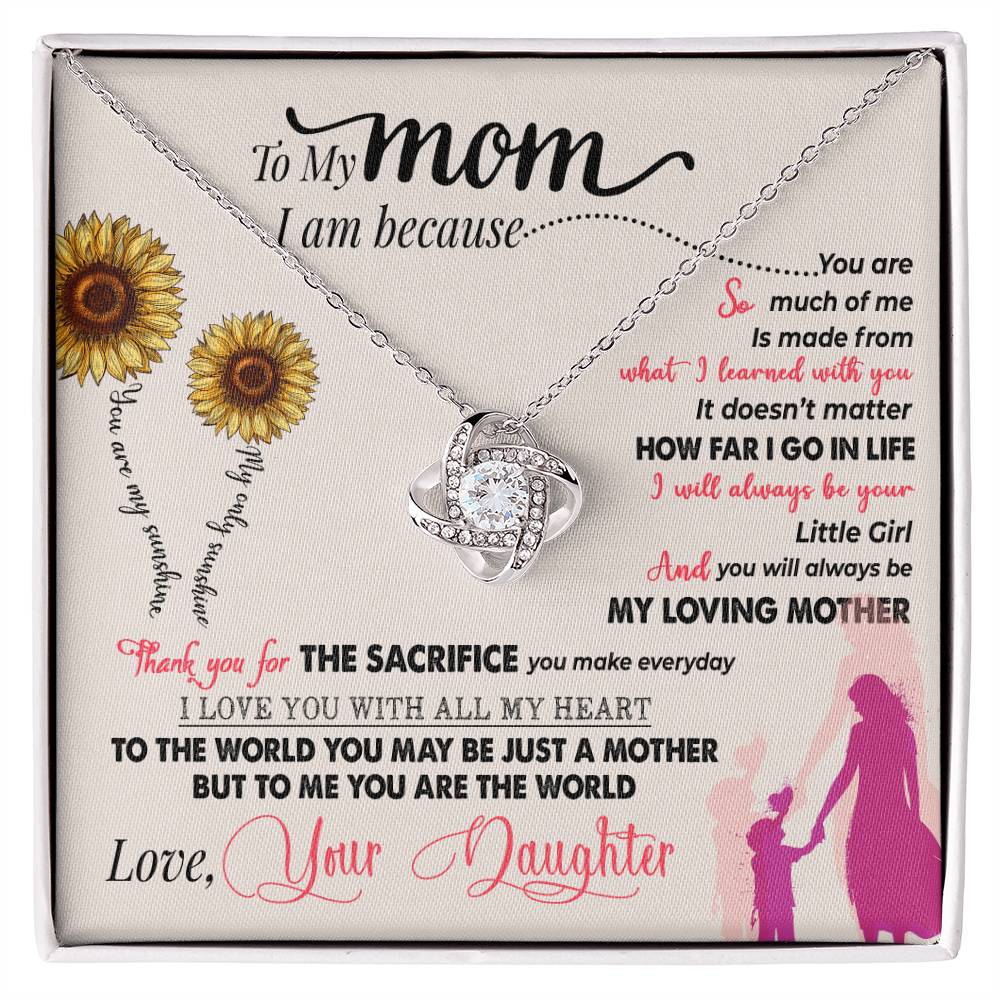 To My Mom Necklace – "Thank You for Everything" Meaningful Jewelry Gift for Christmas