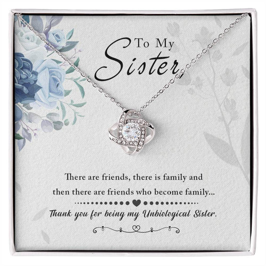 To My Sister Necklace – "Thank You for Everything" Heartfelt Jewelry Gift for Christmas