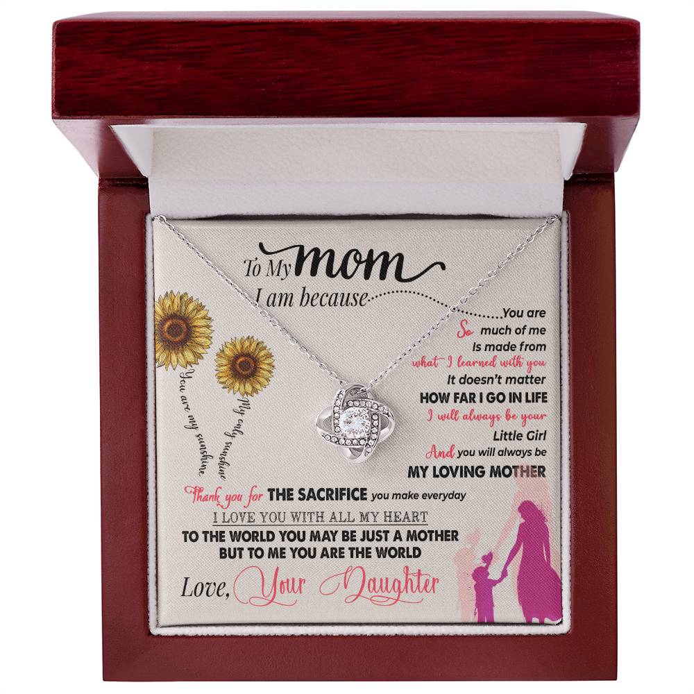 To My Mom Necklace – "Thank You for Everything" Meaningful Jewelry Gift for Christmas